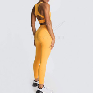 Nouveau style de vêtements de fitness décontractés pour femmes ensemble de yoga durable en motif solide avec logo avant pour l'entraînement et le yoga - Product Image 3