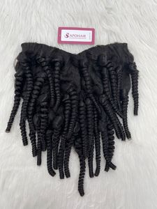 Venta al por mayor Natural Raw humano Remy extensiones de cabello rizado ondulado u parte pelucas delanteras de encaje - Product Image 5