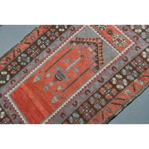 Tapis turc Vintage classique traditionnel Orange marron 2.7x3.9ft tissage plat Patchwork Design laine matériel Latex Rectangle couloir - Product Image 5