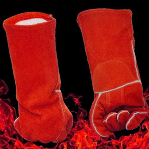 Guantes de trabajo de soldadura de seguridad de protección Industrial de alta temperatura Guantes de trabajo de soldador de cuero de vaca de alta calidad - Product Image 6