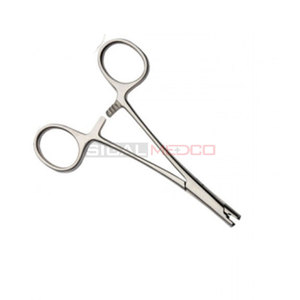 Pinza de sujeción para anclajes dérmicos de uso profesional, grado quirúrgico, acero inoxidable alemán, plateada, para piercing corporal. - Product Image 3