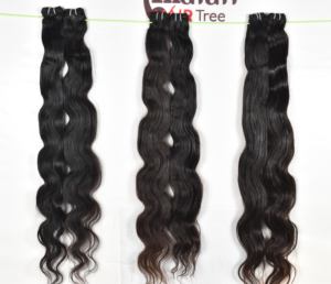 Extensions de cheveux humains de temple indien vierge naturel non traité cuticule de vague de corps alignée Super vague couleur noire faisceaux bruts - Product Image 2