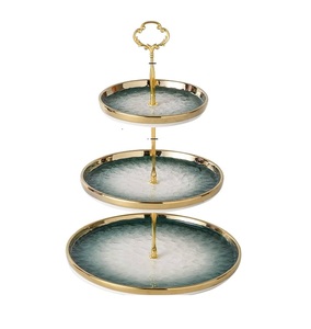 Support de gâteau nordique élégant à 2 niveaux décoration durable présentation élégante support de gâteau classique disponible au prix le plus bas - Product Image 2