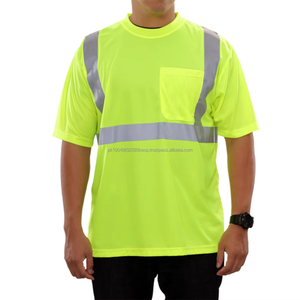 Custom High Visibility Reflective Safety t Shirt Half Sleeves Men Construction Hi Viz Work Shirts Safety Men 2024 <b>Polo</b> Shirt - Product Image 2