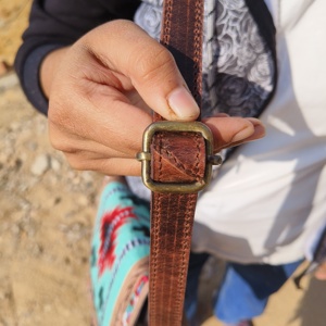 LW Western Stylish Real Tooled Aztec Leather Multi Color Fringe Sling Bag Hot Selling New Arrival Tooled Saddle <b>Blanket</b> Handbag - Product Image 5