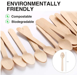 Cucharas De Madera Magnolia-Juego De Utensilios Biodegradables Eco-Consciente - Product Image 4
