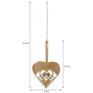 Porte-bougie en forme de cœur en fer doré pour bougies chauffe-plat, décoration pour la maison et le bureau, événements de mariage, quantité en gros - Product Image 3