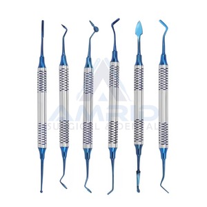 Ensemble de détartreur dentaire en acier inoxydable 6 pièces/ensemble Instrument de remplissage composite dentaire - Product Image 2