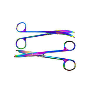 Ciseaux de suture de qualité supérieure avec revêtement en titane plasma multicolore/arc-en-ciel - Product Image 1