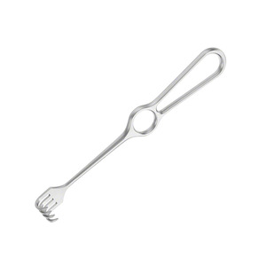 Écarteur de plaie KOCHER à 4 pointes semi-affûtées, 220 mm (8,34 po), profondeur 16 mm, largeur 20 mm, crochet cutané, écarteur chirurgical - Product Image 5