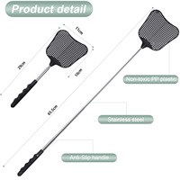 Tapette à mouches manuelle flexible et forte télescopique antiparasitaire pour la cuisine à domicile
