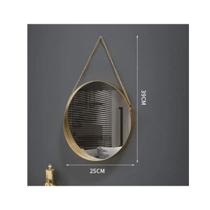 Espejo de pared de forma redonda de Metal para decoración de baño, espejo redondo de diseño de lujo de fábrica, de un distribuidor indio - Product Image 3