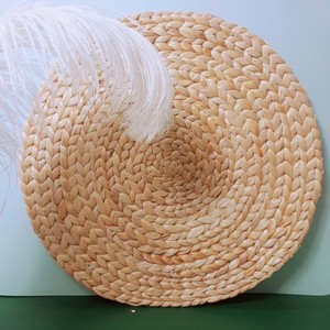 Tapis d'armure de jacinthe d'eau ronde faite à la main Caractéristique lavable en gros de matériel naturel unique - Product Image 6