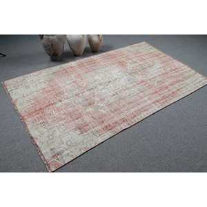 พรมตุรกีวินเทจ ขนาด 4.6x7.4 ฟุต พรมขนสัตว์ลายตารางสีแดง - Product Image 2