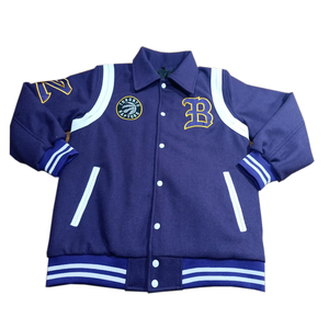Blouson de baseball universitaire personnalisé en sergé pour homme, style streetwear hiver, faible MOQ - Product Image 2