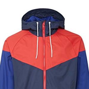 High Quality Custom Hooded <b>Men</b> Windbreaker <b>Jacket</b> <b>Waterproof</b> Breathable <b>Packable</b> Contrast Color Custom Design Cheap Price - Product Image 2