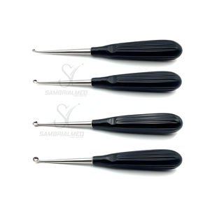 Curetas de hueso Spratt Brun de acero inoxidable de alta calidad, 4 Uds., mango hueco ergonómico, recto, 17 cm (juego de 5) con caja - Product Image 2