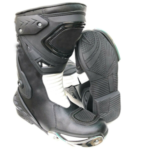Chaussures de course de moto Bottes d'équitation en cuir imperméables et respirantes pour hommes Bottes de motard Service OEM - Product Image 2