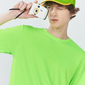 เสื้อยืดผู้ชายใส่ได้ทั้งชายและหญิงผ้าโพลีเอสเตอร์เปล่าแบบแห้งเร็ว - Product Image 5