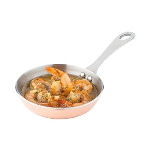 Poêle à frire mini en acier inoxydable OEM en gros avec finition cuivre, petite poêle résistante aux taches avec poignée pour usage en cuisine - Product Image 2