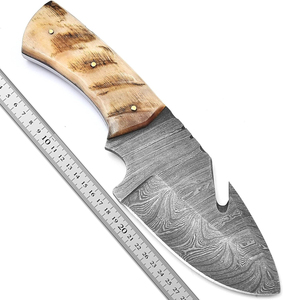 Couteau de chasse en acier damas fait à la main de qualité supérieure manche en bois de taille personnalisée pour la survie en camping en plein air supporté par OEM - Product Image 6