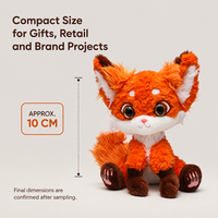 Peluche personnalisable de 10 cm sur le thème des animaux de la forêt : renard, cerf, écureuil – Jouet en peluche mignon, fabrication OEM/ODM, vente en gros, cadeau