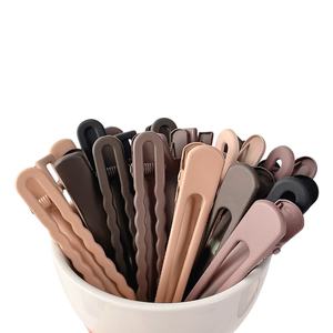 Pinza de Pelo de Plástico Color Café Maillard para <span class=keywords><strong>Mujer</strong></span>, para Flequillo Lateral, <span class=keywords><strong>Cabello</strong></span> Rebelde y Accesorios para el <span class=keywords><strong>Cabello</strong></span> - Uso en Maquillaje y Lavado Facial - Product Image 6