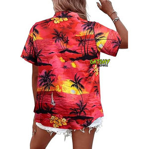 เสื้อเชิ้ต CATCHY GEARS ลายฮาวายแบบทรอปิคอล สั่งทำได้ ใส่สบาย ระบายอากาศดี ทรงหลวม ใส่ได้ทั้งผู้หญิงและผู้ชาย คอวี ติดกระดุมเม็ดเดียว แบบ 3D ครึ่งตัว มีสินค้าพร้อมส่ง - Product Image 2