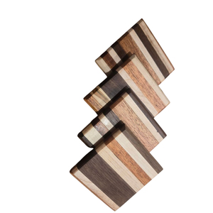 Posavasos de Material de madera de primera calidad, posavasos de madera de forma cuadrada clásica, posavasos para el hogar, cocina, restaurante, posavasos de té - Product Image 3