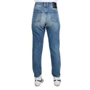 Jeans pour femmes en denim taille haute fabriqués en Italie tissu ferme lavage de base 98% coton, 2% ea pour les grossistes - Product Image 3