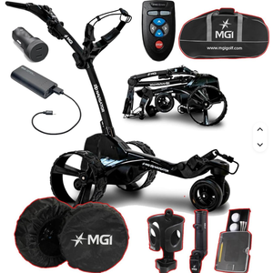 ชุดรถเข็นกอล์ฟแบบเข็น รุ่นใหม่ ของแท้ ยี่ห้อ Navigator ควบคุมด้วยรีโมท ผลิตจากสแตนเลสสตีล ตกแต่งด้วยงานเย็บมือด้วยไหมพรม ผลิตในสหรัฐอเมริกา - Product Image 6