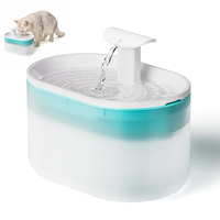 Distributeur d'eau transparent pour animaux de compagnie en gros avec pompe silencieuse de 23 dB, robinet à débit continu et circulation automatique pour chats