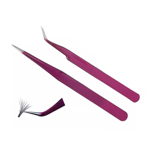 Applicateur d'extension de faux cils en acier inoxydable de haute qualité pince à épiler Logo personnalisé nouveautés fibre de cils - Product Image 1