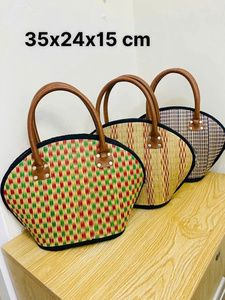 Bolso Natural Sedge Scallop, bolso de mano Sedge para venta al por mayor, bolso de playa, Nhat Minh, bolso de color Sedge Mutl - Product Image 5