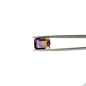Piedra Preciosa Suelta de Ametrino Natural, 10x14mm, Octogonos Calibrados, Amarillo, Azul, Transparente, Rosa, Corte Esmeralda, Cuarzo, Certificado IGI - Product Image 2