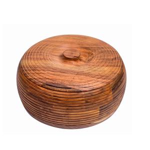 Floral Printed Wooden Body <b>Food</b> <b>Hot</b> Pots Made of High Quality Wooden With the Sizes of 8.5 X 8.5 X 5.5 Inches - Product Image 2