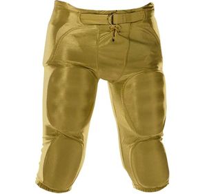 Pantalon de football américain rembourré bleu pour homme avec fermeture à boucle, coupe ajustée, adapté à toutes les saisons, couleur unie, matière polyester - Product Image 2