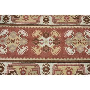 พรมขนสัตว์3.4ft สีเบจสีน้ำตาลคลาสสิกขนาด1.7 x ดีไซน์แบบตุรกีเย็บปะติดปะต่อกันสำหรับทางเข้าห้องนั่งเล่นหรือห้องนอน - Product Image 5