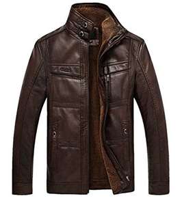 Best Quality Men's Cow Hide <b>Genuine</b> Leather Jacket with Stand Collar and Front Logo for Fall Winter High Condition New - Product Image 6