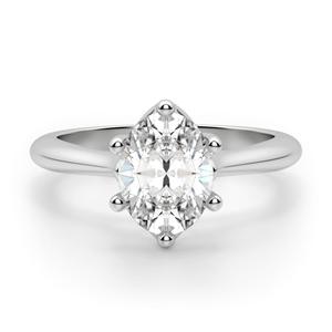 1.50 TCW ovale coupe Solitaire Moissanite bague pour femmes 10KT or bijoux de fiançailles Unique et élégant Moissanite bague en diamant - Product Image 1
