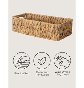 Paniers en osier pour le rangement avec poignées intégrées, panier de rangement fait à la main, vente en gros, écologique, fabriqué au Vietnam - Product Image 6