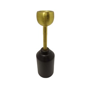 Juego de 2 velas cónicas de aluminio decorativas para fiestas de eventos, velas hechas a mano de alta calidad con revestimiento negro - Product Image 4