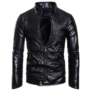 Automne 2025 hommes veste en cuir Vintage noir coupe-vent chaud Pu manteau rue mode fermeture éclair Biker veste hommes marque vêtements - Product Image 5