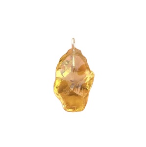 92.5 pendentif en argent Sterling pour femmes fait à la main naturel citron Quartz pierre précieuse plaqué or chrétien religieux charme fêtes - Product Image 1