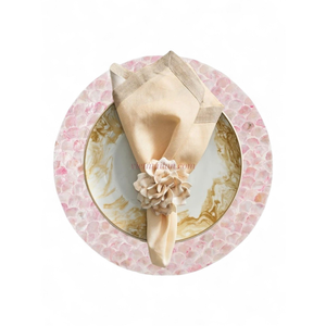 Modern Light <b>Pink</b> Mother of Pearl <b>Placemats</b> with Natural Shine for Simple Table Decoration From Vietnam - Product Image 2