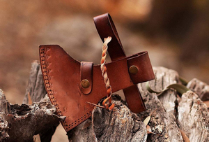 Venta al por mayor de calidad superior personalizado nuevo diseño personalizado hecho a mano de carbono supervivencia al aire libre hacha con mango de madera de Rosa venta completa ejes - Product Image 6