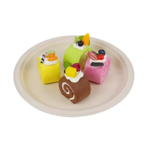 Assiettes jetables en fibres végétales sans PFAS de 7 pouces 100% sans danger pour les aliments et sans toxines en plusieurs tailles - Product Image 6