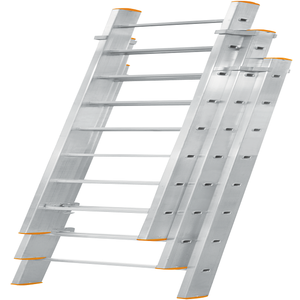 Elbe Industry Industrial 3x6m Aluminum Triple Part Extension <b>Ladder</b> for Outdoor Warehouse <b>Safety</b> Made in Turkey - Product Image 1