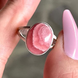 Anillo de piedras preciosas de Rodocrosita para mujer, anillo de compromiso para moda, suministro de joyería de boda de Plata de Ley 925, Manauafacaters - Product Image 1