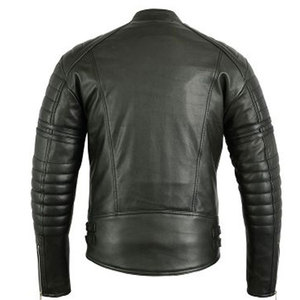 Veste de moto pour homme de haute qualité, design américain, cuir d'agneau véritable, col montant, hiver, haute rue, respirante, imperméable - Product Image 4